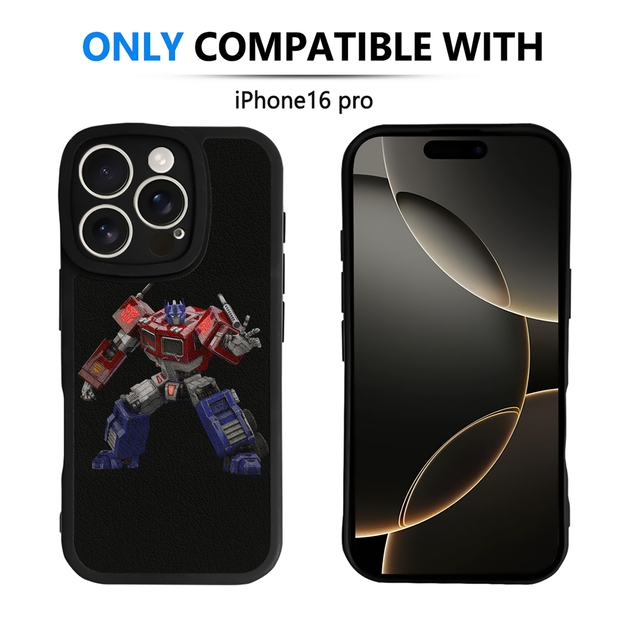 （画像用） Transformers トランスフォーマー 【iPhone 16シリーズ対応】シリコンスマホケース（レザー調） 材質：シリコン